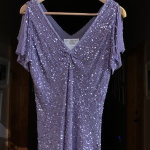 Vintage Papell Boutique sequined silk top
